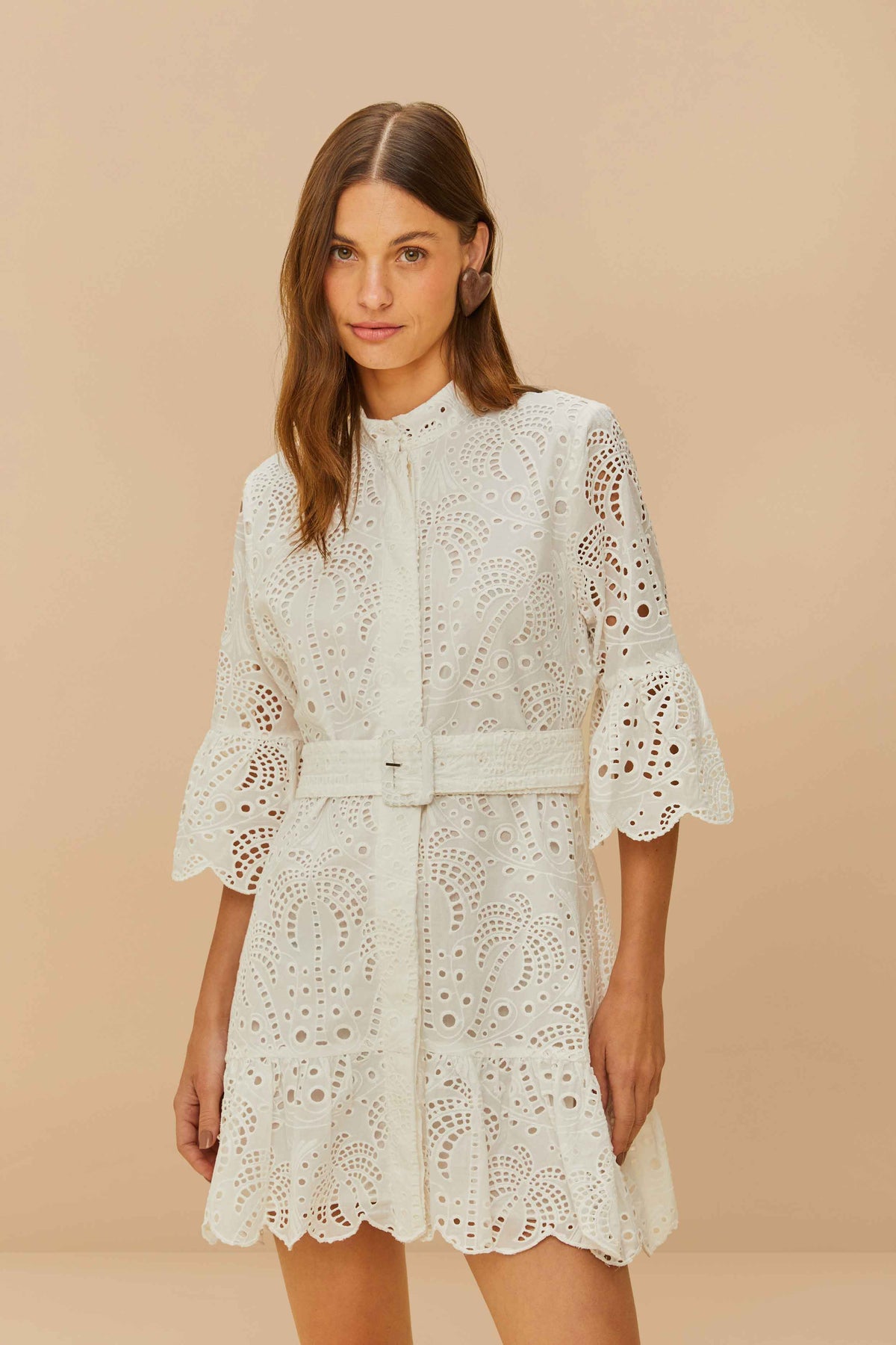 Off-White Palm Tree Mini Dress