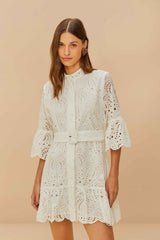 Off-White Palm Tree Mini Dress