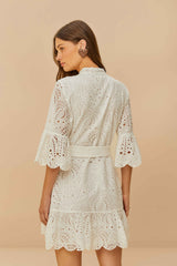 Off-White Palm Tree Mini Dress