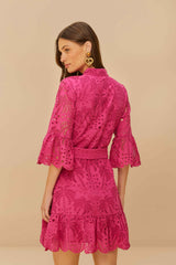 Pink Palm Tree Mini Dress