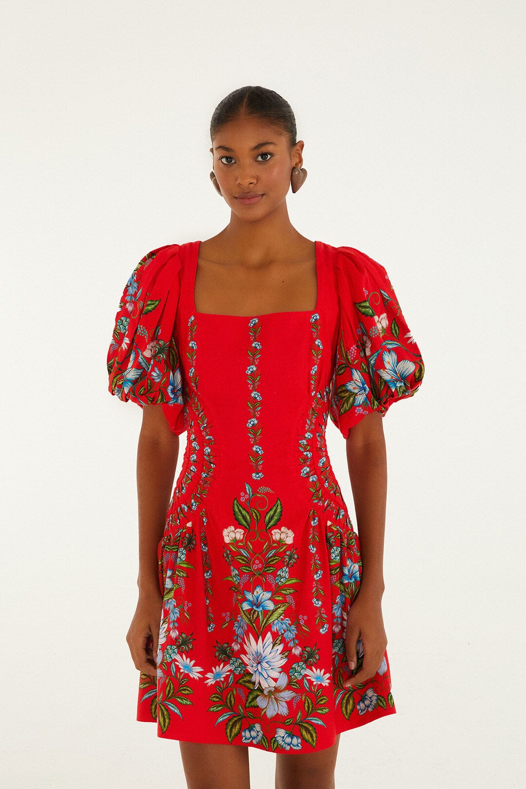 Red Sweet Bloom Bouquet Lenzing™ Ecovero™ Euroflex Mini Dress