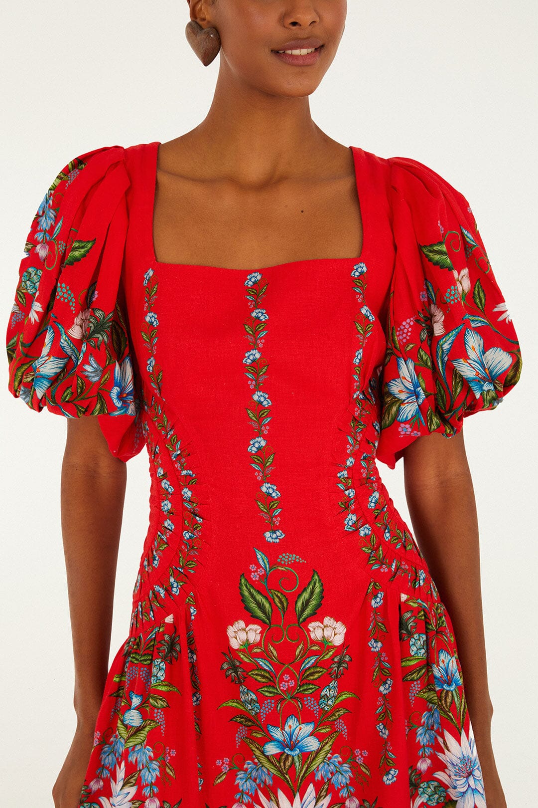 Red Sweet Bloom Bouquet Lenzing™ Ecovero™ Euroflex Mini Dress
