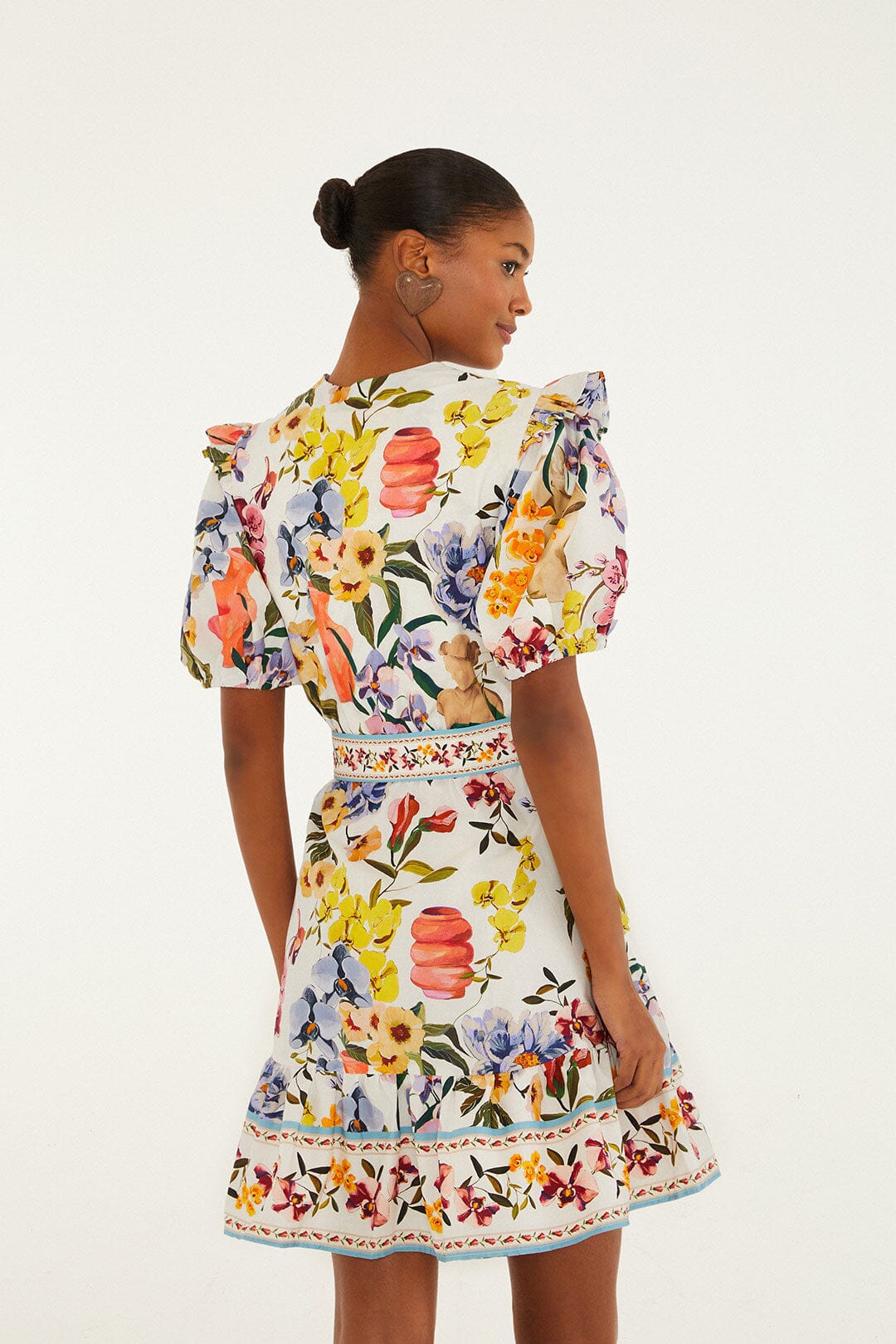 Off-White Greek Garden Organic Cotton Mini Dress