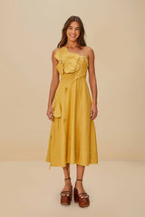 Sand Garden LENZING™ ECOVERO™ Euroflax™ Midi Dress