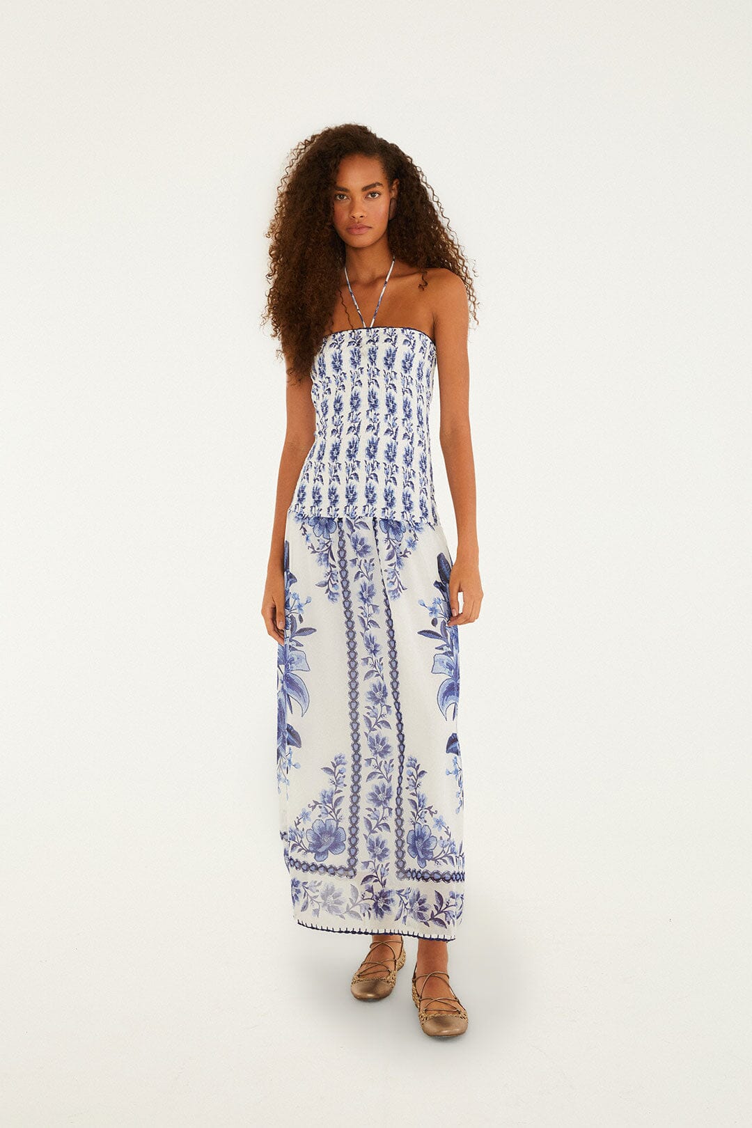 Off-White Summer Fruit Scarf Maxi Dress