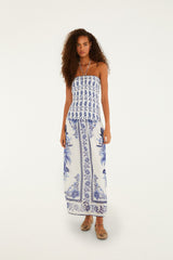 Off-White Summer Fruit Scarf Maxi Dress