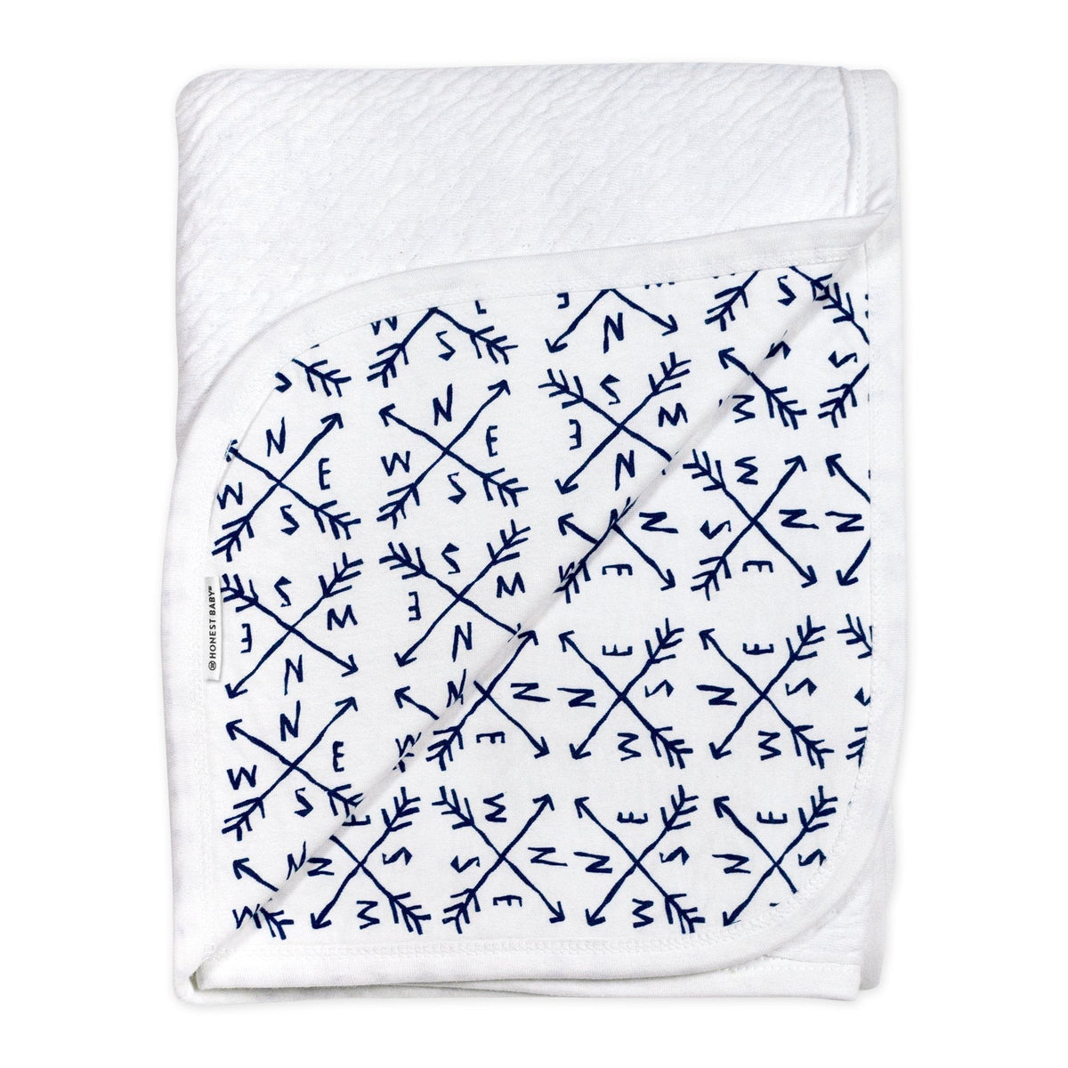 Organic Cotton Matelassé Reversible Receiving Blanket