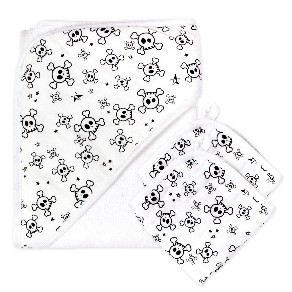 3-Piece Organic Cotton Hooded Towel Set