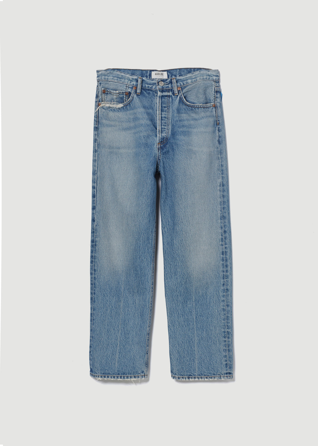 90's Crop Mid Rise Straight in Hooked