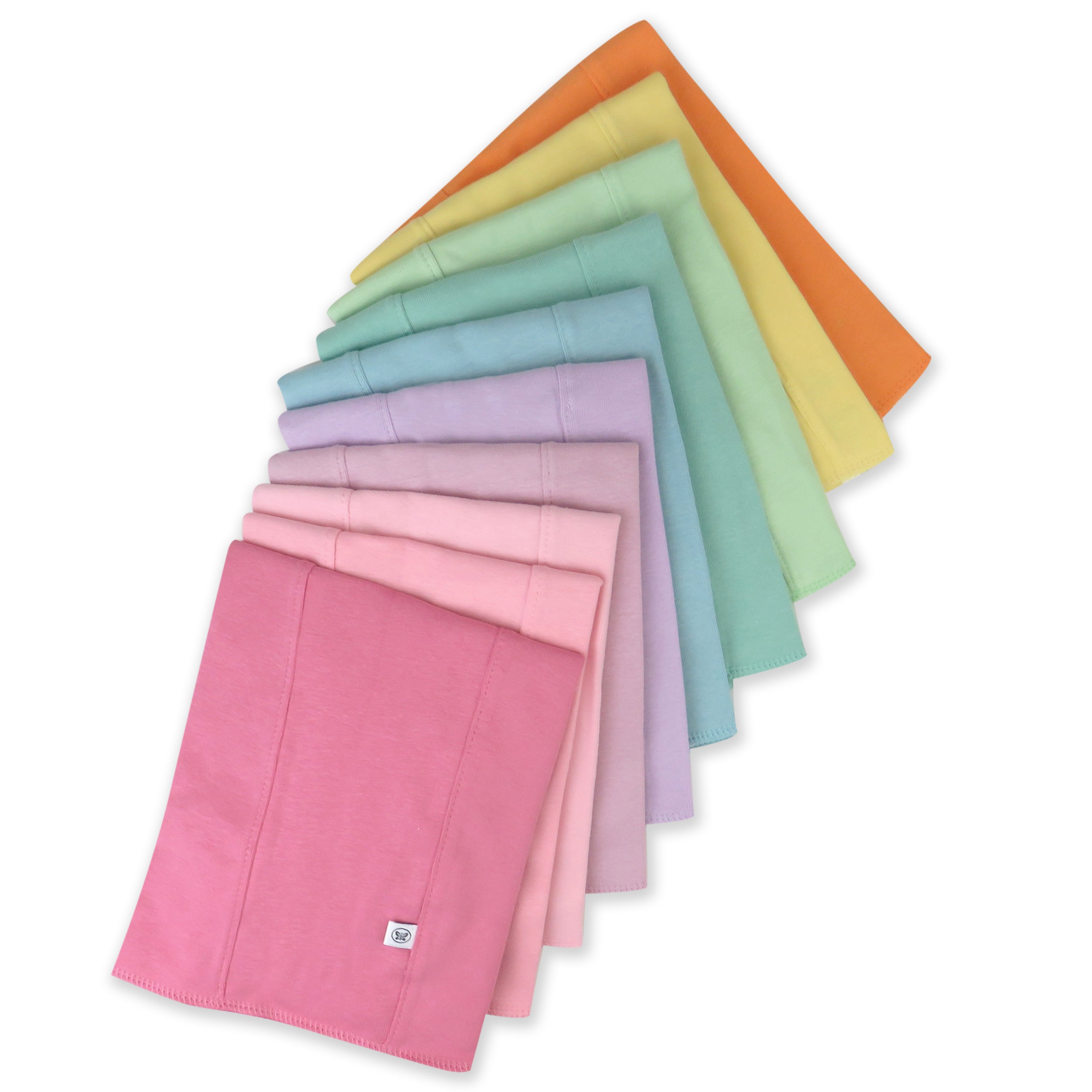 20-Pack Organic Cotton Long Sleeve Bodysuit & Knit Tri-fold Burp Cloth Bundle