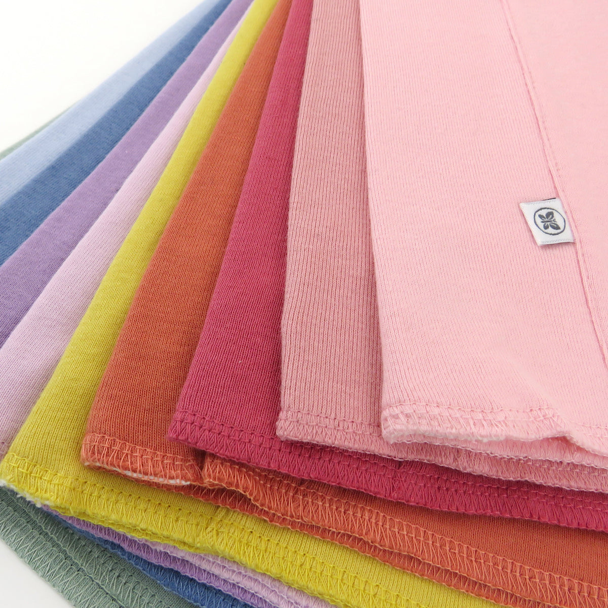 10-Pack Organic Cotton Knit Tri-fold Burp Cloths