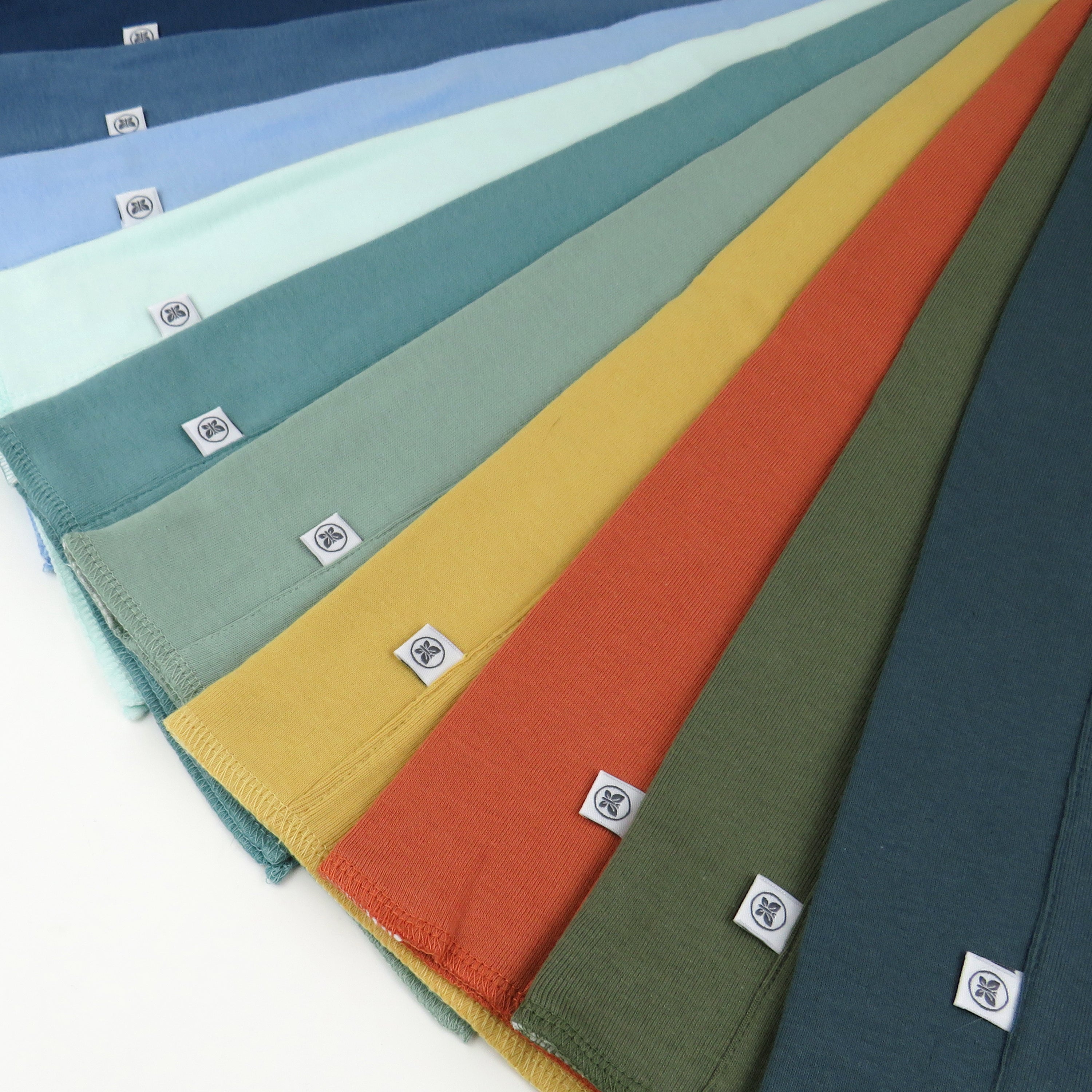 10-Pack Organic Cotton Knit Tri-fold Burp Cloths