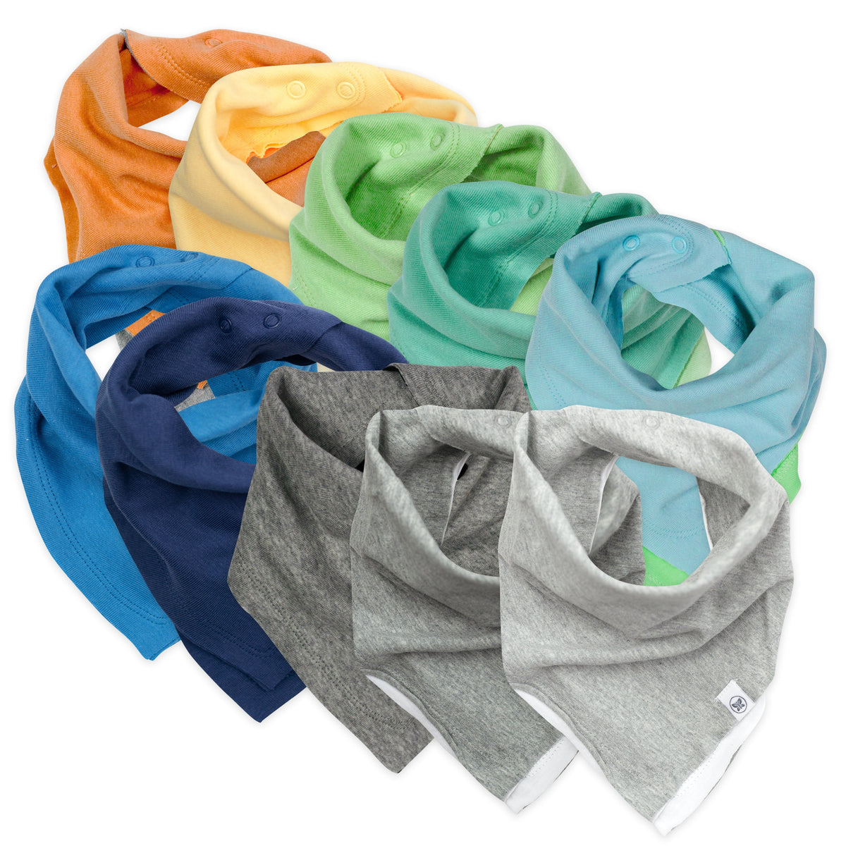 Multipack Organic Cotton Reversible Bandana Bibs