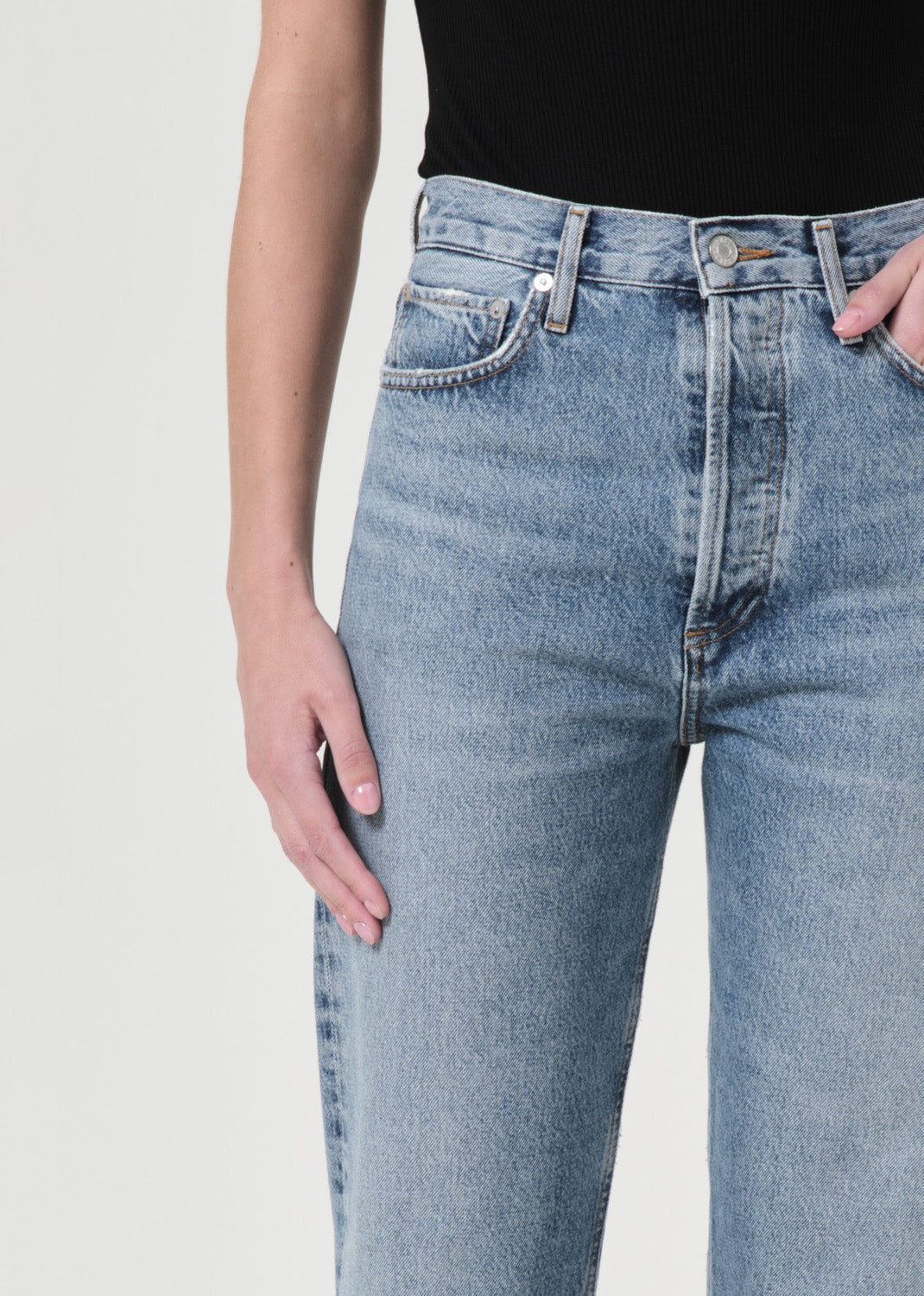 90's Pinch Waist High Rise Straight in Navigate