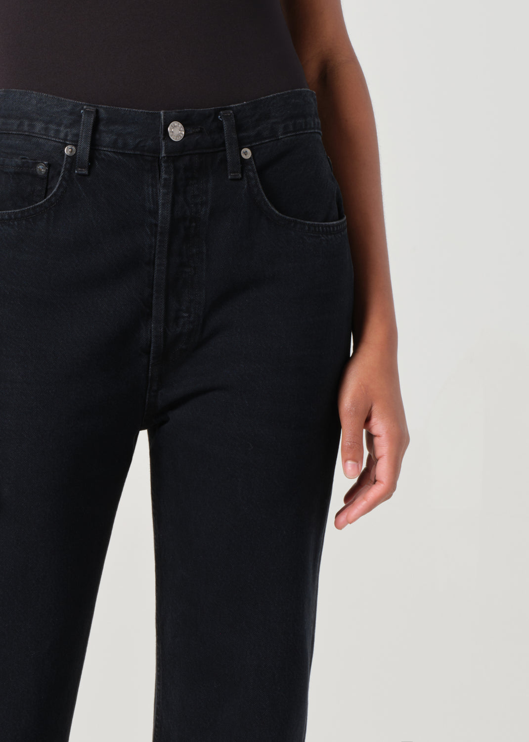 90's Pinch Waist High Rise Straight in Crushed