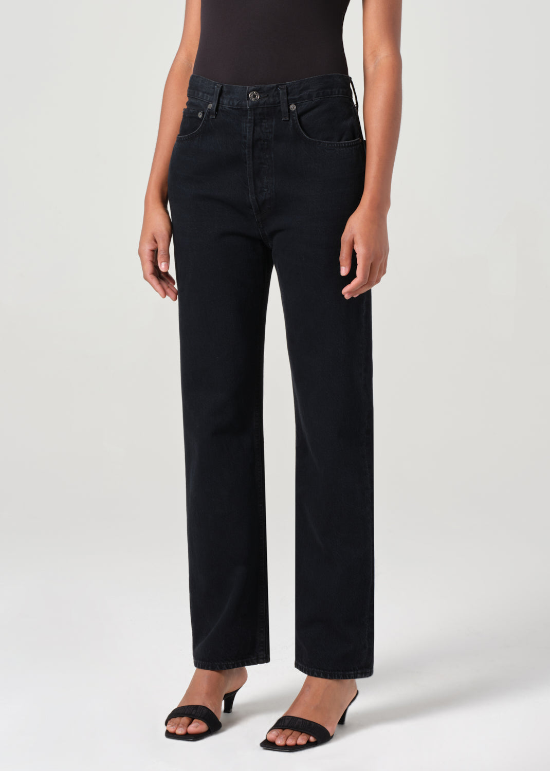 90's Pinch Waist High Rise Straight in Crushed