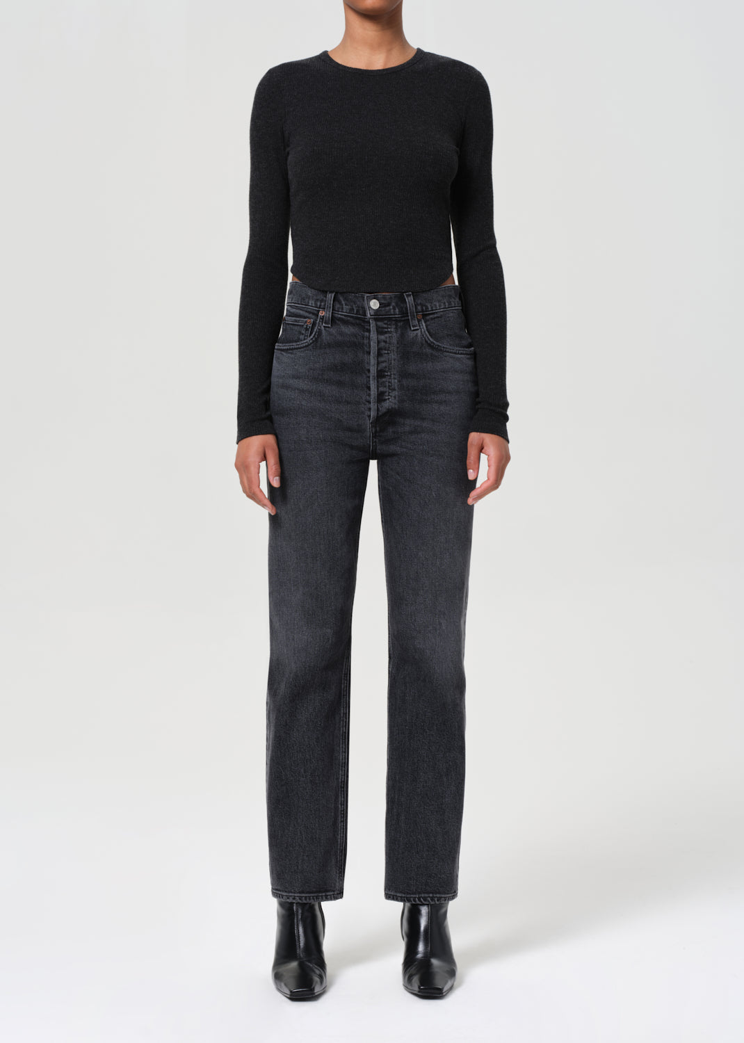 90's Pinch Waist High Rise Straight in Hitch