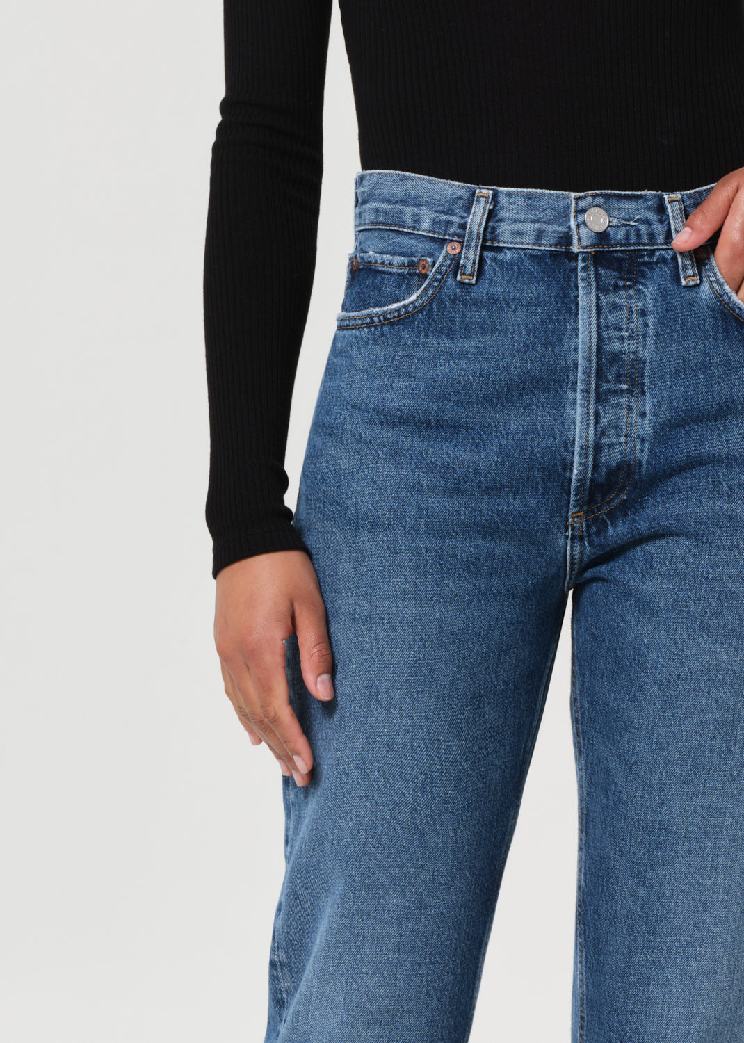 90's Pinch Waist High Rise Straight in Range