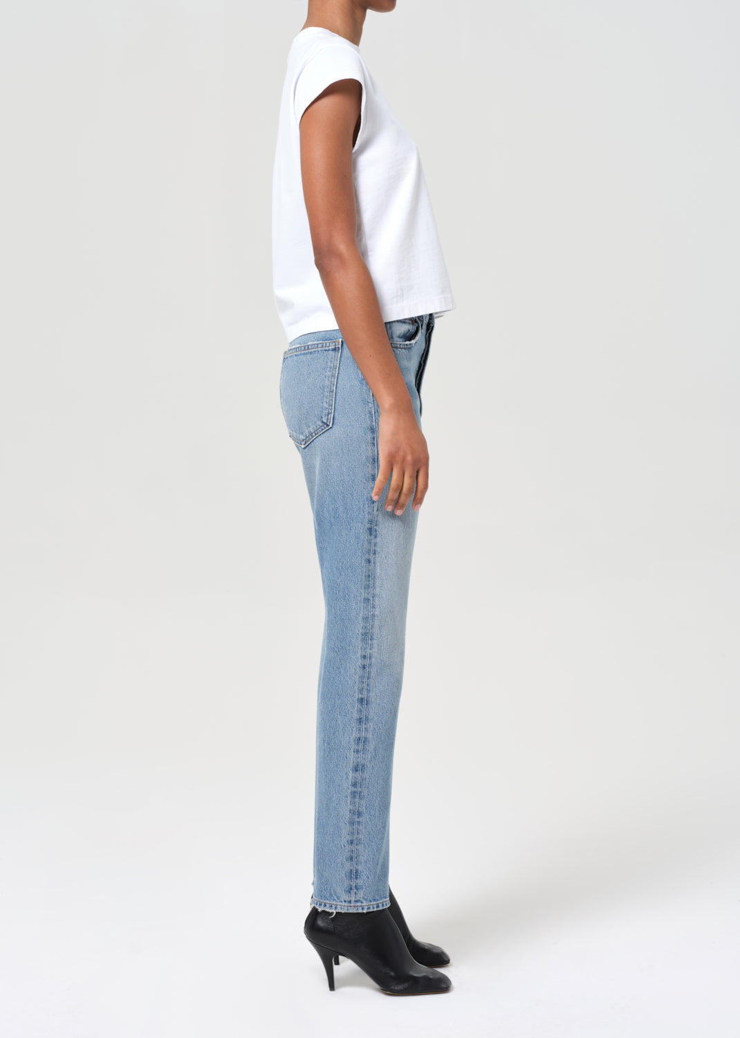 90's Pinch Waist High Rise Straight in Stage