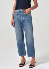 90's Crop Mid Rise Straight in Essence