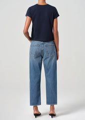 90's Crop Mid Rise Straight in Essence