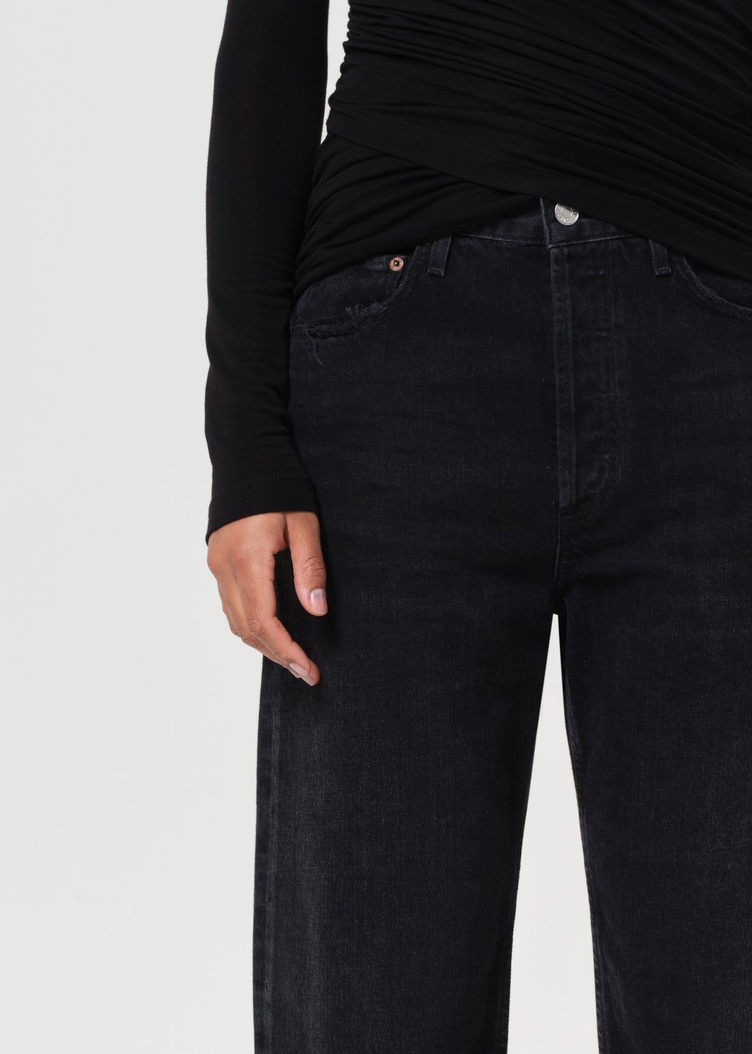 90's Crop Mid Rise Straight in Tar