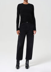 90's Crop Mid Rise Straight in Tar
