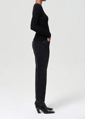 90's Crop Mid Rise Straight in Tar