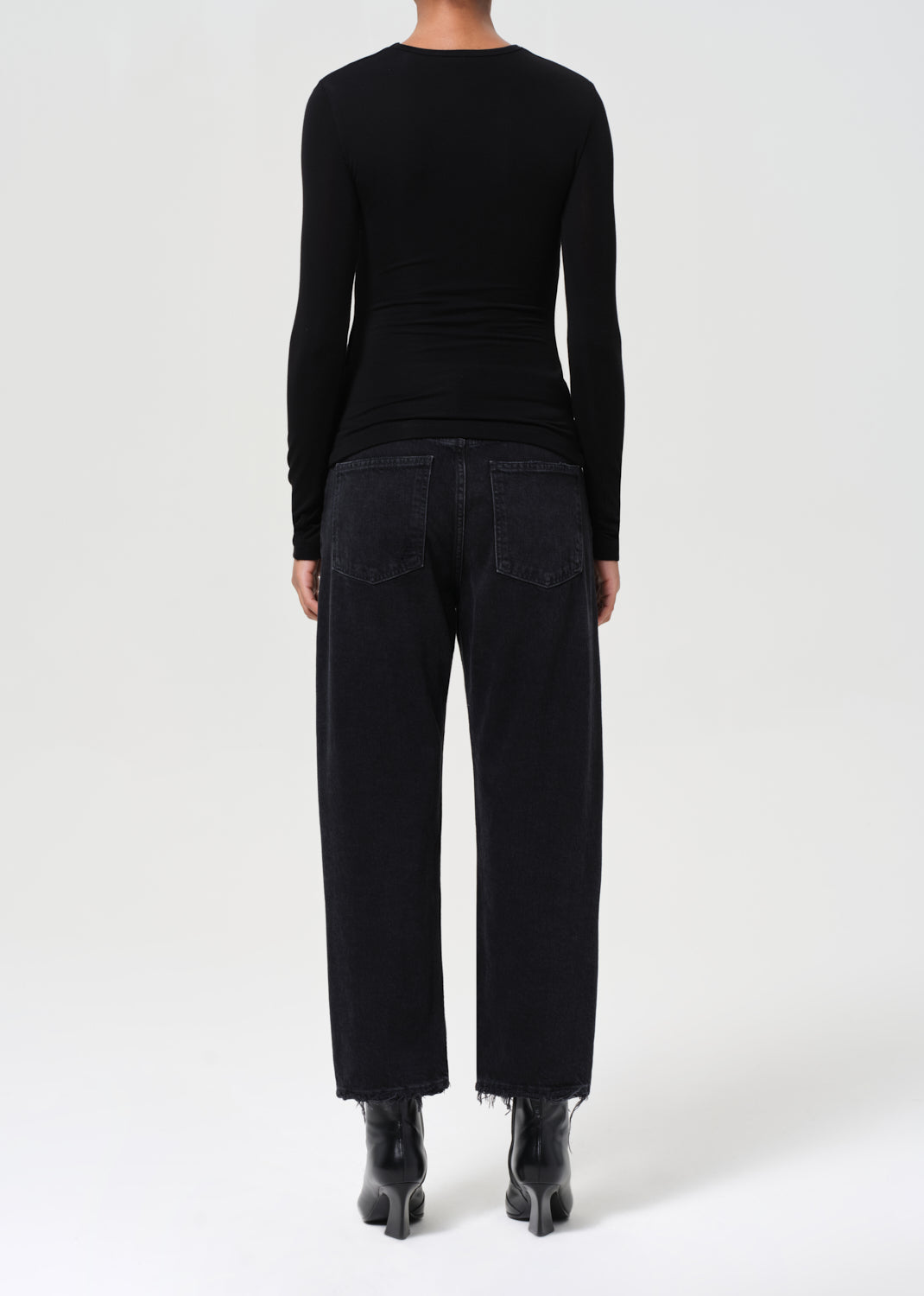 90's Crop Mid Rise Straight in Tar