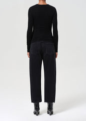 90's Crop Mid Rise Straight in Tar