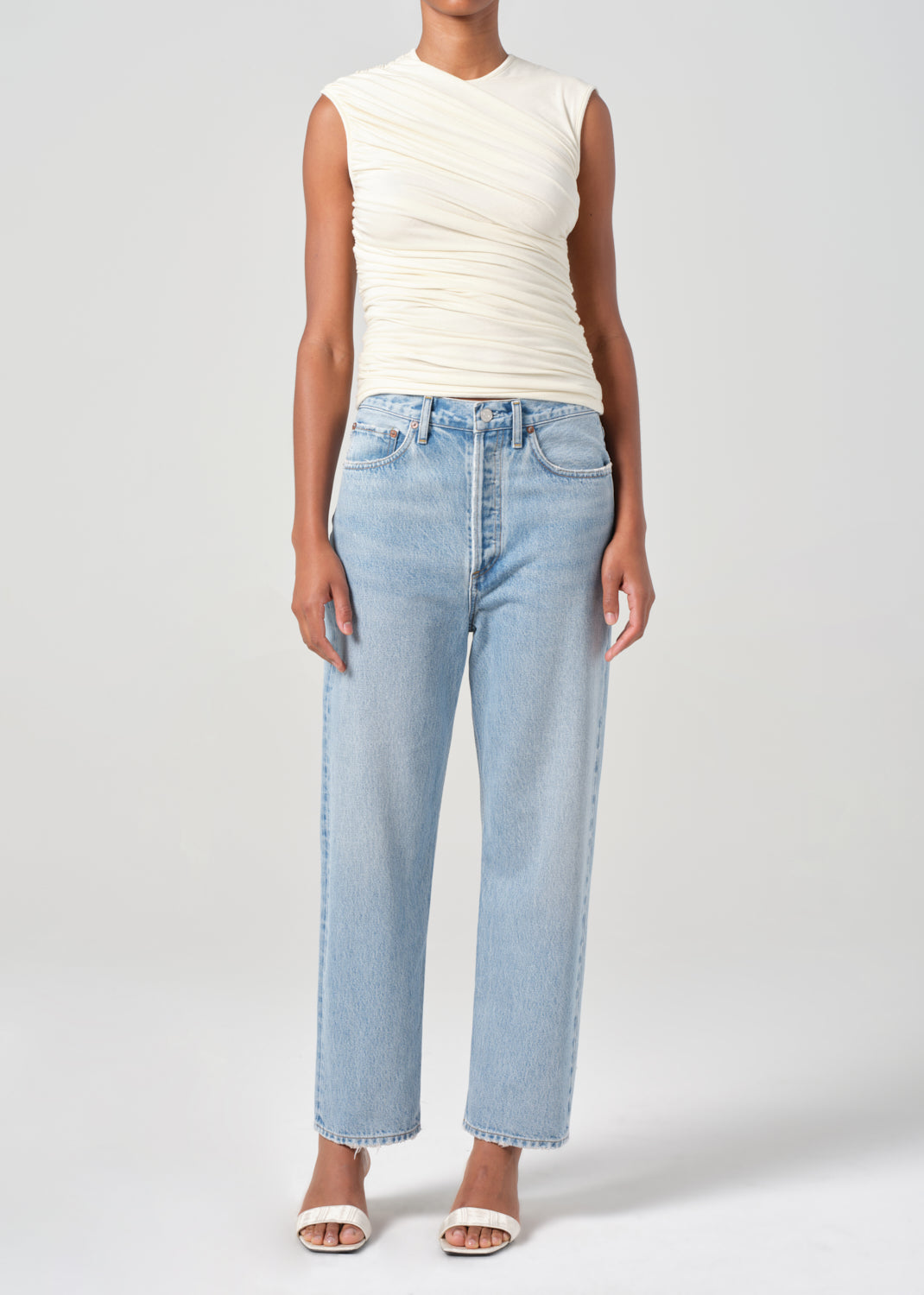 90's Crop Mid Rise Straight in Force