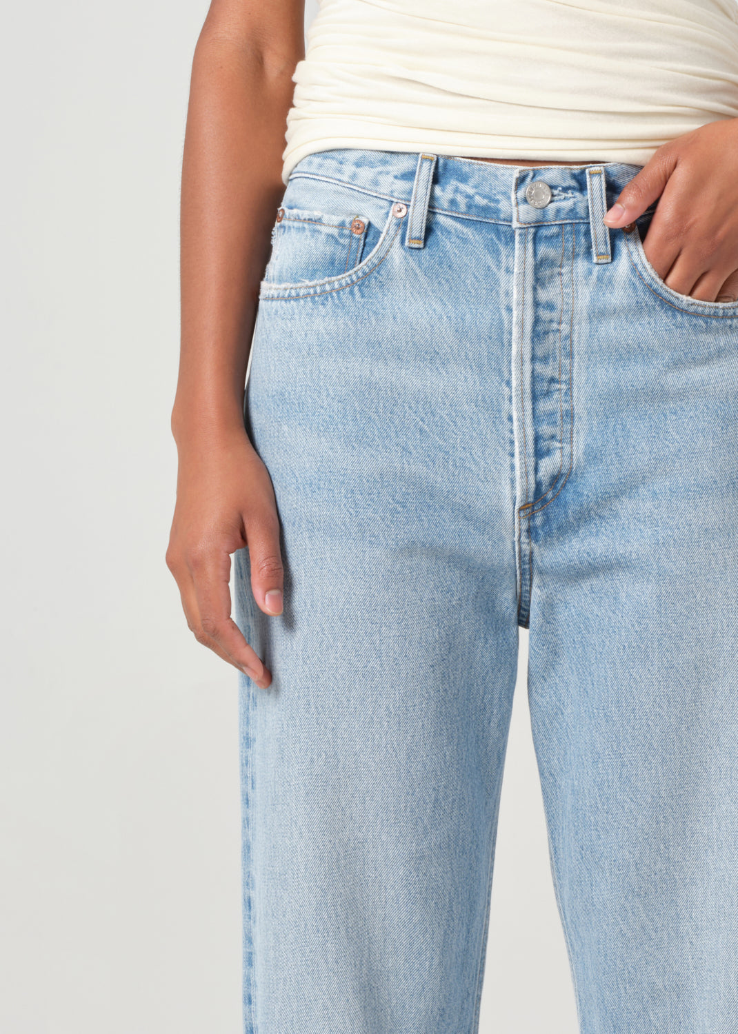 90's Crop Mid Rise Straight in Force