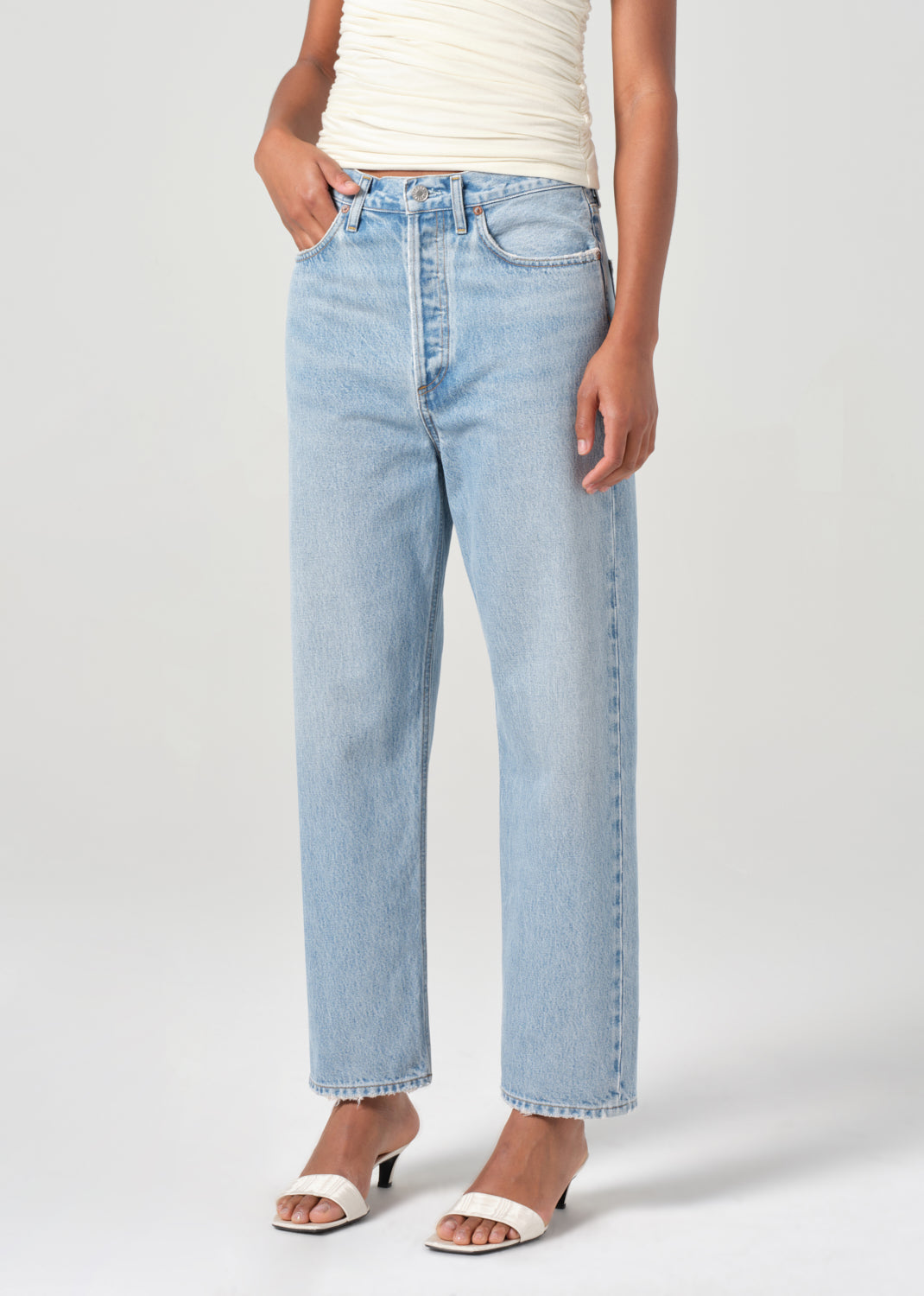 90's Crop Mid Rise Straight in Force