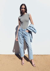90's Crop Mid Rise Straight in Force