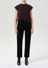 90's Pinch Waist Crop (Comfort Stretch) in Cover