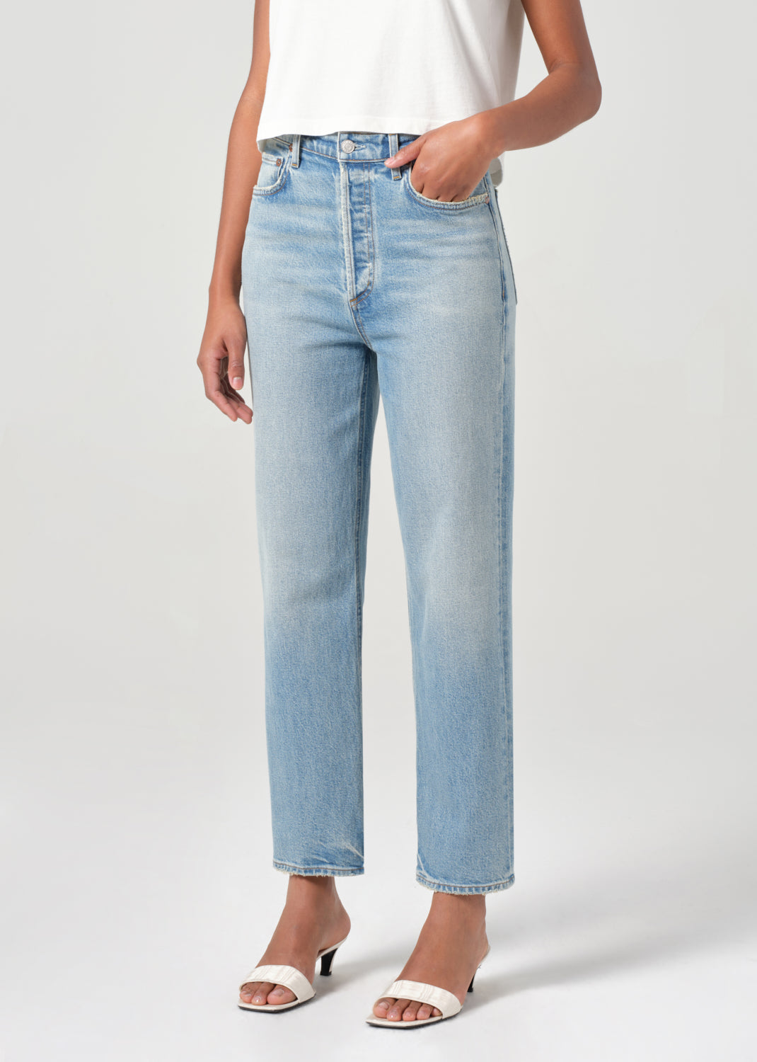 90's Pinch Waist Crop in Ripple