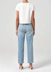 90's Pinch Waist Crop in Ripple