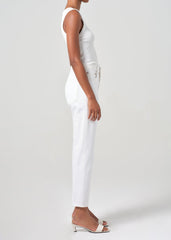 90's Pinch Waist Crop in Marshmallow