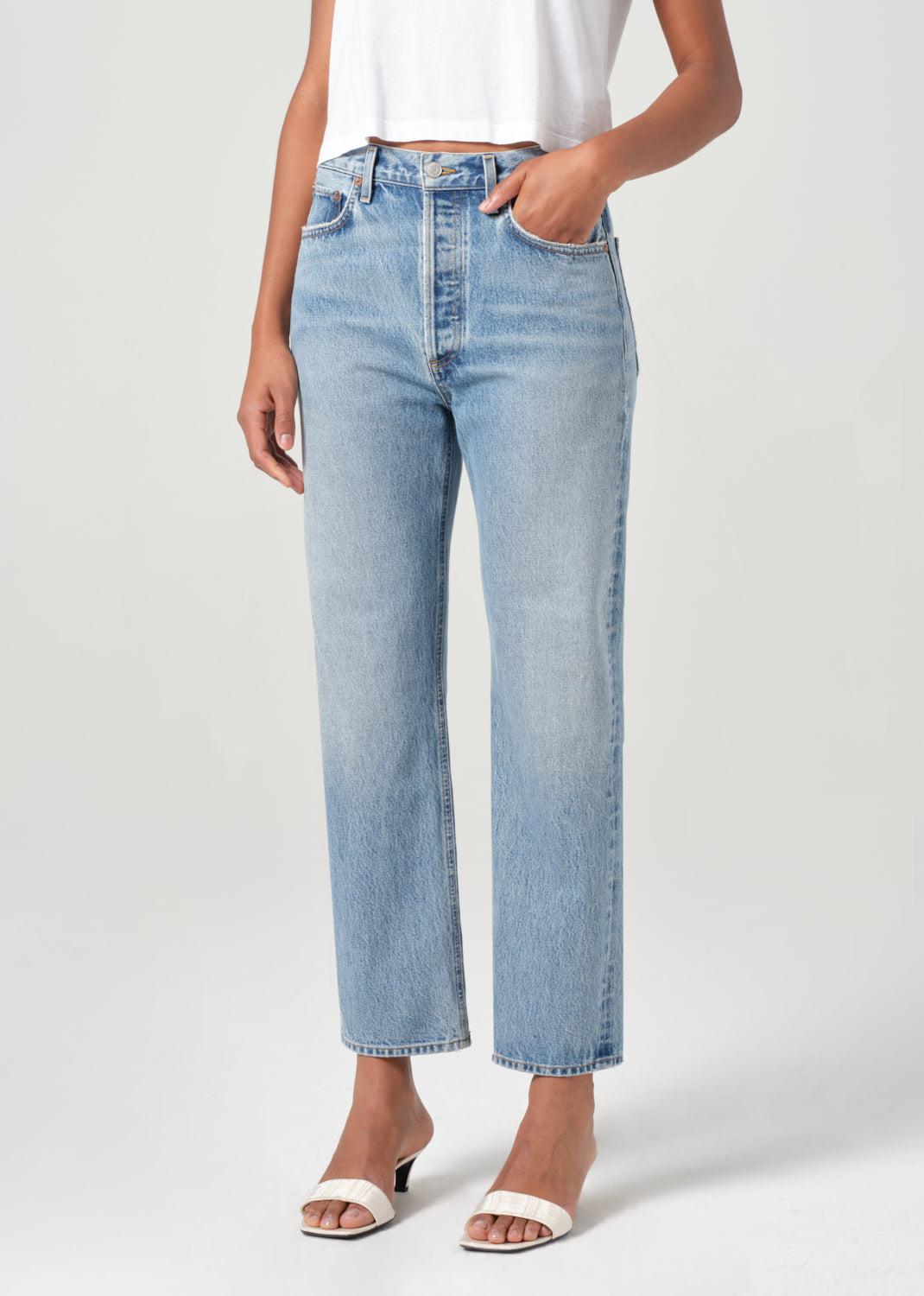 90's Pinch Waist Crop in Stage