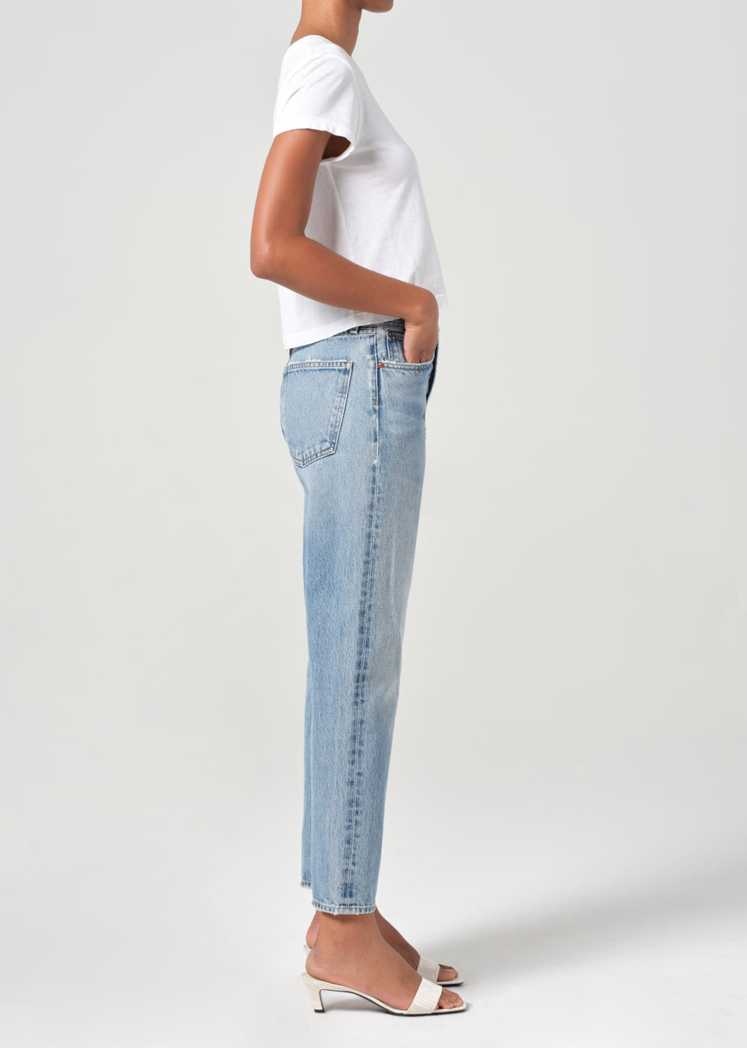 90's Pinch Waist Crop in Stage