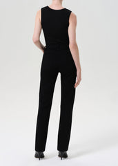 90's Pinch Waist High Rise Straight Long (Comfort Stretch) in Cover