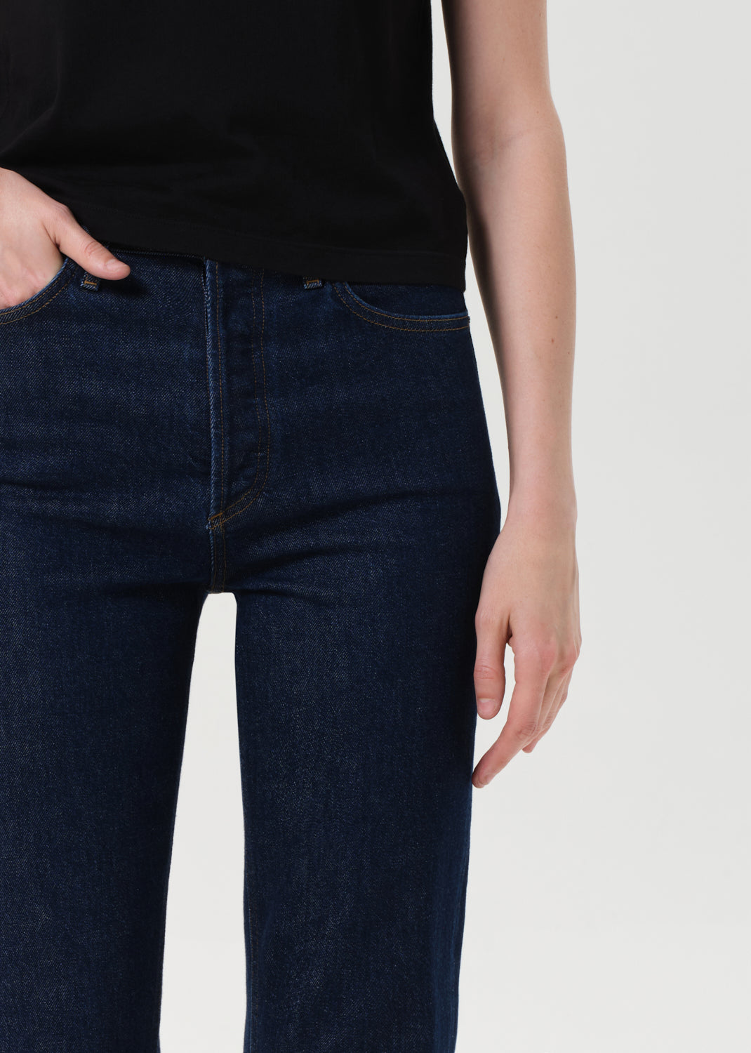 90's Pinch Waist High Rise Straight Long (Comfort Stretch) in Reissue
