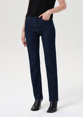 90's Pinch Waist High Rise Straight Long (Comfort Stretch) in Reissue