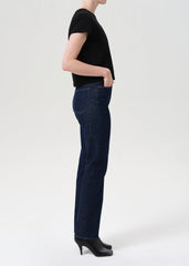 90's Pinch Waist High Rise Straight Long (Comfort Stretch) in Reissue