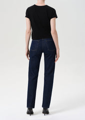 90's Pinch Waist High Rise Straight Long (Comfort Stretch) in Reissue