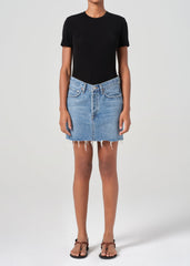 V-Waist Mini Skirt in Fairway