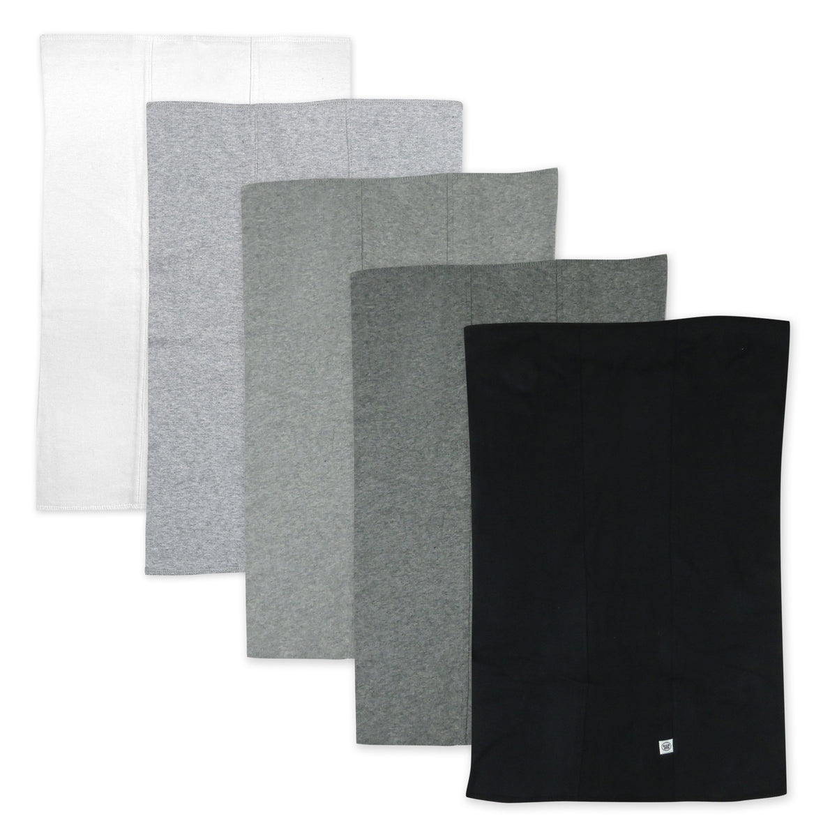 5-Pack Organic Cotton Knit Tri-fold Burp Cloths