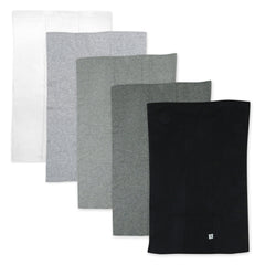 5-Pack Organic Cotton Knit Tri-fold Burp Cloths