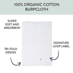 5-Pack Organic Cotton Knit Tri-fold Burp Cloths