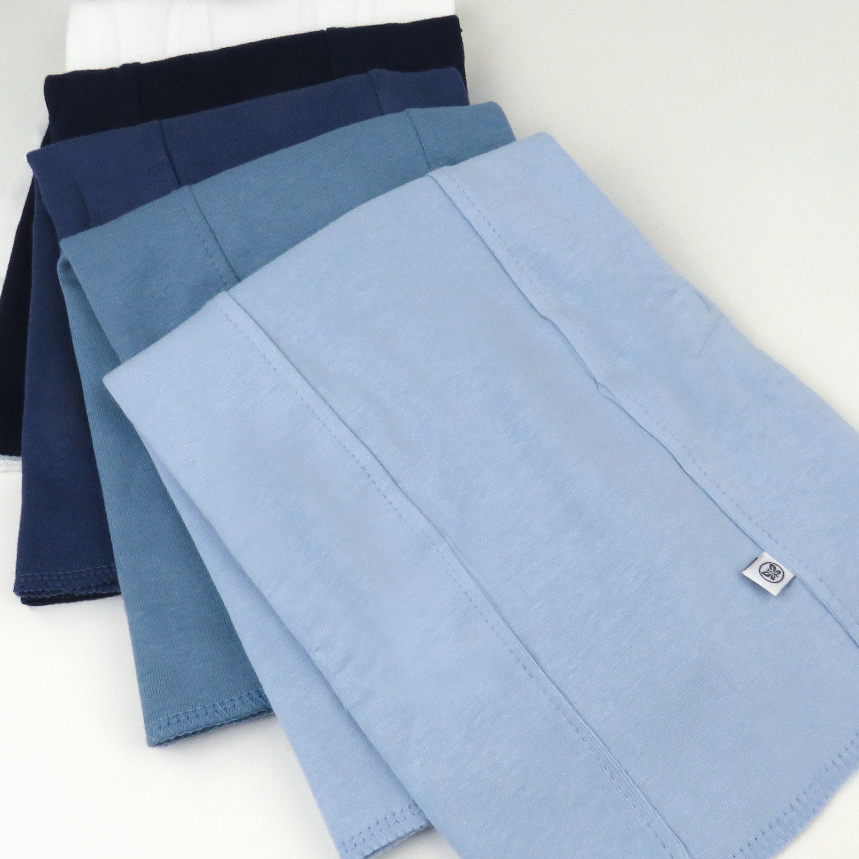 5-Pack Organic Cotton Knit Tri-fold Burp Cloths